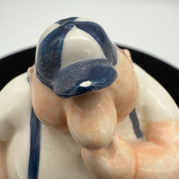 Whimsical Chubby Golf Couple with Clubs Salt Pepper Shakers Ceramic - Picture 8 of 10